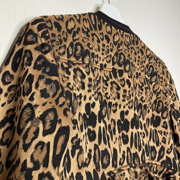 Trouve Leopard Peplum Jacket Sz S - Picture 13 of 14